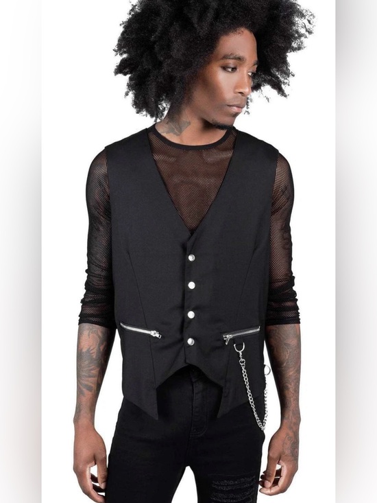 Killstar Other - KILLSTAR Dead Man's Solid Black Vest XXL